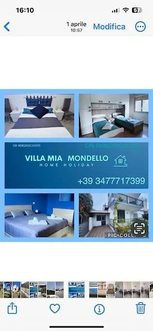 Villa Mia Mondello, 200M To Beach, Private Parking Παλέρμο